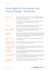 Vorschläge für Exkursionen zum Thema Energie – Romandie