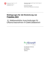 Bedingungen für die Einreichung von Projekten 2021