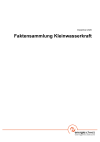 Faktensammlung Kleinwasserkraft