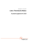Liste «Thermische Netze» - Auswertungsbericht 2020
