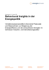 Behavioural Insights in der Energiepolitik