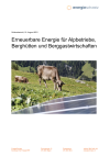 Erneuerbare Energie für Alpbetriebe, Berghütten und Berggastwirtschaften