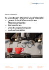 5x Grundlagen effiziente Gewerbegeräte: gewerbliche Kaffeemaschinen, Medizinkühlgeräte, Eismaschinen, Untertischgeschirrspüler, Verkaufsbacköfen