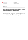Energieverbrauch in der Schweiz 2011 – 2020 nach NOGA Stufe 2 (Abteilungen)