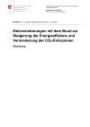 Zielvereinbarungen mit dem Bund zur Steigerung der Energieeffizienz und Verminderung der CO2-Emissionen