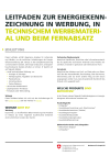 Leitfaden zur Energiekennzeichnung in Werbung, in technischem Werbematerial und beim Fernabsatz
