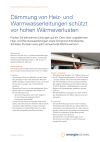 Dämmung von Heiz- und Warmwasserleitungen schützt vor hohen Wärmeverlusten