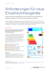 Anforderungen für neue Einzelraumheizgeräte