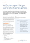 Anforderungen für gewerbliche Küchengeräte