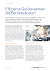 Effiziente Geräte senken die Betriebskosten