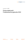 Photovoltaikmarkt: Preisbeobachtungsstudie 2022