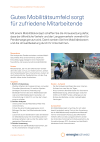 Gutes Mobilitätsumfeld sorgt für zufriedene Mitarbeitende