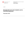 Energieverbrauch in der Industrie und im Dienstleistungssektor