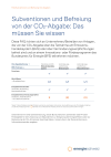 Subventionen und Befreiung von der CO2-Abgabe: Das müssen Sie wissen
