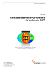 Kompetenzzentrum Geothermie. Jahresbericht 2003