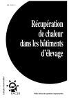 Récupération de chaleur dans les bâtiments d’élevage
