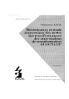 Minimisation et étude économique des pertes des transformateurs des sous-stations de transformation 65 kV/16 kV