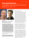 Programm Kleinwasserkraftwerke - Newsletter Nr. 12