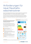 Anforderungen für neue Haushaltswäschetrockner