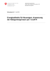 Energieetikette für Neuwagen: Anpassung der Kategoriengrenzen per 1.8.2014