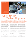 «Eco» fahren – Treibstoff sparen