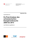 Ex-Post-Analyse des schweizerischen Energieverbrauchs 2000 bis 2013 nach Bestimmungsfaktoren