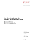 Ex-Post-Analyse des Energieverbrauchs der schweizerischen Haushalte 2000 bis 2013 nach Bestimmungsfaktoren und Verwendungszwecken