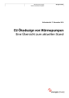 EU Ökodesign von Wärmepumpen - Eine Übersicht zum aktuellen Stand
