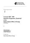 Concept 1996 - 1999, Research Programme "Electricity" of the Swiss Federal Office of Energy - Summary