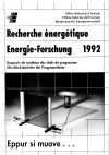 Energie-Forschung 1992 / Recherche énergétique 1992
