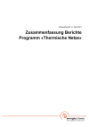 Zusammenfassung Berichte Programm «Thermische Netze»