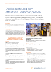 Die Beleuchtung dem effektiven Bedarf anpassen