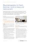 Raumtemperatur im Hoch- Sommer: nicht zu heiss und nicht zu kühl