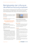 Betriebszeiten der Lüftung an die effektive Nutzung anpassen