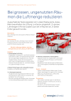 Bei grossen, ungenutzten Räumen die Luftmenge reduzieren